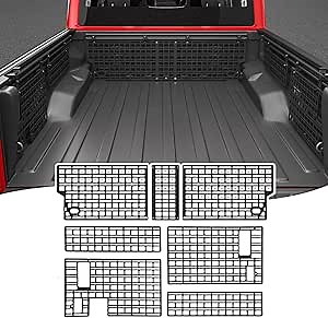 Side Molle Panel Compatible with 19-24 Jeep Gladiator JT Truck Side Bed Molle Panel Replacement for 2019-2024 Jeep Gladiator JT Accessories(Front Molle Panel+Side Molle Panel)
