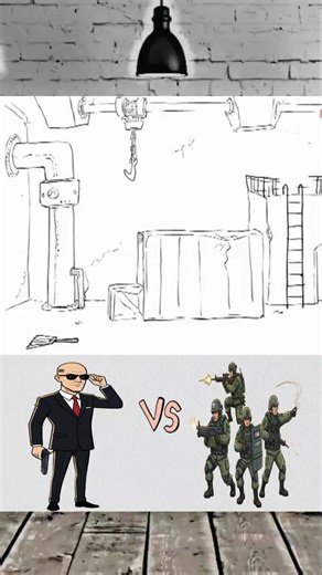Hitman vs Counter Strike #animation #cartoon #funny #countetstrike #fyp