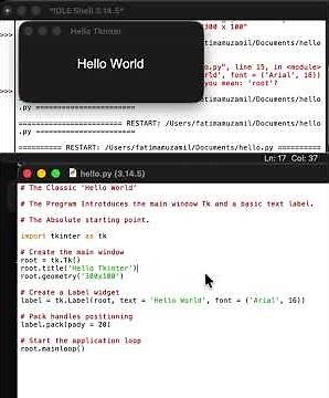 The Classic 'Hello World ' in Python Tkinter
