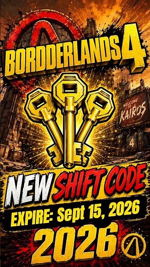 NEW Shift Code Exp 15th September 2026 | Borderlands 4 | Golden Keys