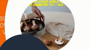 4 -Pack Organic Bowl Covers for Bread Proofing (10"), 100% Cotton Food Storage, Compostable Sourdough Elastic Covers ~ Reusable