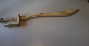 How to Make a Wooden Sword (scimitar)
