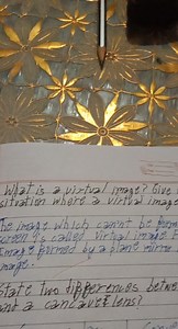 What is virtual image? Give situation where a virtual image.te... | Filo