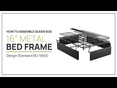 How to Assemble 16’’ Metal Base Bed Frame - Queen Size - AGH Supply Installation Guide
