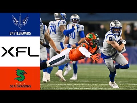 St Louis BattleHawks vs Seattle Sea Dragons Full Game XFL 2023 Week 2