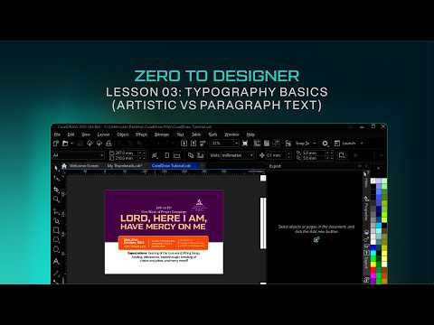 Lesson 03: Typography Basics (Artistic vs Paragraph text)