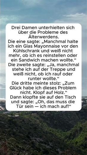 Klopf auf Holz #SeniorenHumor #Vergesslich #Lustig #Alltag #Witz