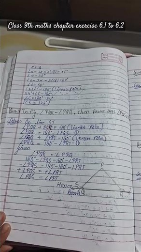class 9th maths chapter 6 exercise 6.1 to 6.2