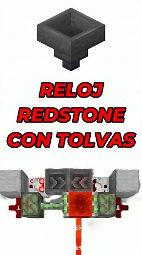 Learn how to make a redstone hopper clock #tutorial #minecraft #redstone