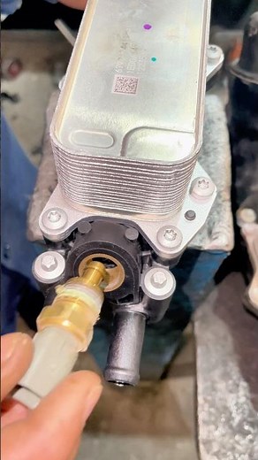 How to change engine coolant temperature sensor￼ #automobile #mechanic #car #engineblock #coolant
