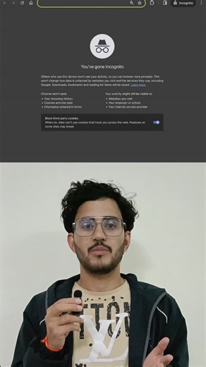 Ankit Rawat on Instagram: "Incognito Mode (in Chrome, Firefox Private Mode, Safari Private Browsing) creates a temporary browsing session that does not store data locally after you close the window. This means: No browsing history is saved on your device No cookies persist after the session No form data or autofill data is saved Local storage and IndexedDB are wiped when you close the tab Everything lives only in memory, not on disk. What Incognito Does Not Protect You From Although Incognito de