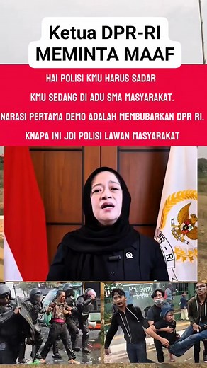 DPR-RI MEMINTA MAAF KEPADA MASYARKAT, Namun di sini Yang jadi korban bukan hanya masrakat nmun dari aparat. aparat juga ada yang MD #demoindonesia #demodpr #saveindonesia #savepolri | Beny Real