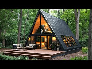 A Frame Cabin Smart Design in Every Detail | A small wooden