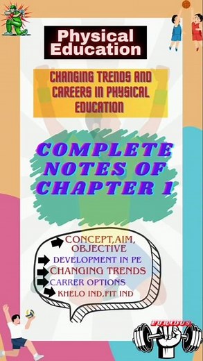 Complete Chapter 1️⃣ of Physical Education |Class 11 |Notes | #study 🏏👨‍🎓