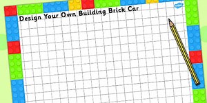Design Your Own Building Brick Car Sheet