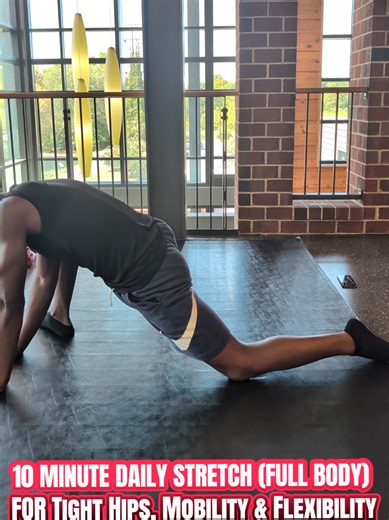 10 Minute Daily Stretch (Full Body) for Tight Hips, Mobility, Flexibility, & Recovery. Beginner to Intermediate level! Hey Royals! I hope you find this video well and that it is able to help you properly prepare your body before each workout. feel free to hold these poses way longer than I am and add any extra movements that you would like. This video is simply a foundation of stretching to help prevent injuries and help you succeed on your fitness journey. Bookmark and repeat this stretch daily