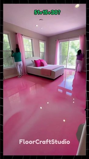 I Turned My Entire Room PINK! 😱 Most Satisfying Epoxy Floor Ever