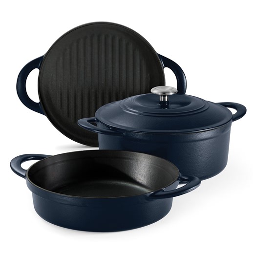 Tramontina 4-Piece Stackable Enamel Cast Iron Cookware Set (Choose Color) - Samsclub.com