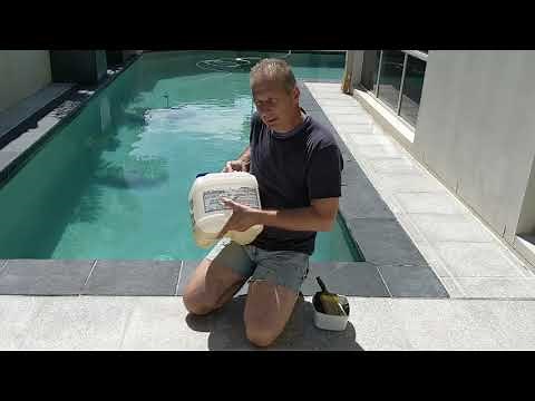 Pool coping tiles renovation and sealing stone