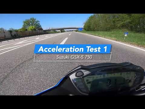 GSX-S750 Acceleration Top Speed Test German Autobahn (0-100,0-200,100-200)