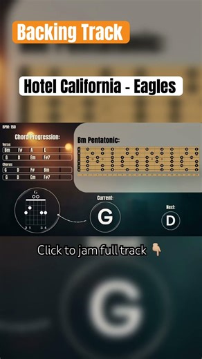 Classic 70's ROCK Guitar Backing Track in B Minor | 150 bpm EAGLES