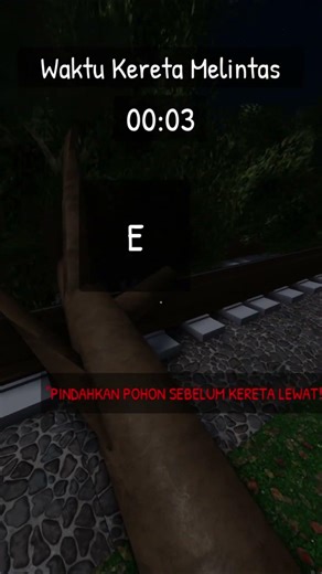 Train hits a fallen tree #fyp #roblox #shorts