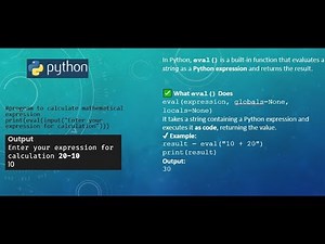 eval function in Python