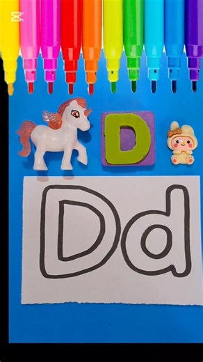 Let’s draw and color the letter Dd together! 🎨✨ #abc #drawing #babyart