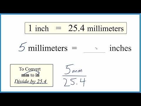 Convert 5 Millimeters to Inches