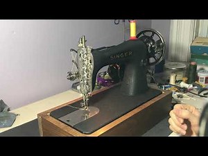 1921 Singer 115 Sewing Machine w/ Unique Crinkle Finish - 8 layers of denim