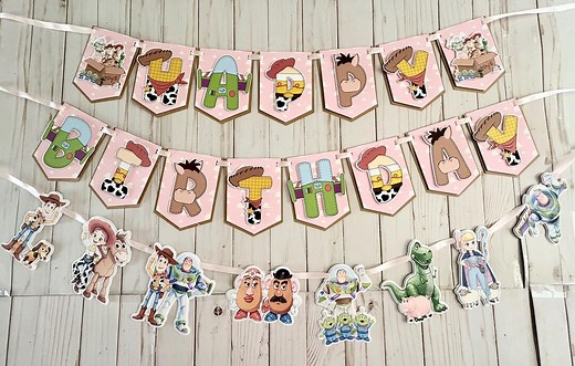 Toy Story Birthday Banner Party Decorations - Etsy