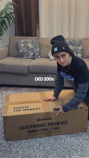 maria🥁 on Instagram: "UNBOXING MY NEW ELECTRONIC DRUM KITTT!!! wait until the end to hear the different sounds of the kit 👀🥁 DED-200X Kit use my code MARIA get 12% off! @donnermusic_official - #drummer #drums #drumming #drumvideo #electricdrums"