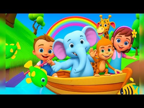 Row row row your boat poem | nursery rhymes for kids in english | lullaby for babies to go to sleep