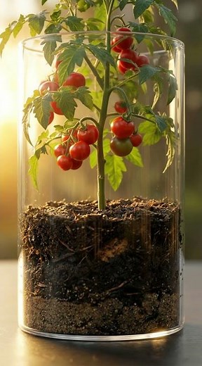 Satisfying Tomato Time-Lapse: Seed to Harvest 🍅