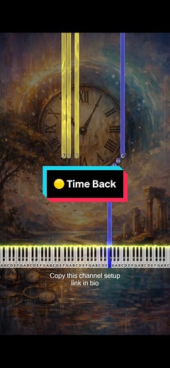 🟡 How to play Time Back - Tupac on the Piano! 🎹 (Intermediate Piano Tutorial) This whole piano channel is automated, full setup in bio. #pianolearning #pianotutorial #easypiano #pianocover