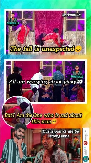 kalyan pinky unexpected slip on stage🤔bb jodi season 2#ytshortsindia#indianfood#shorts#viralshort
