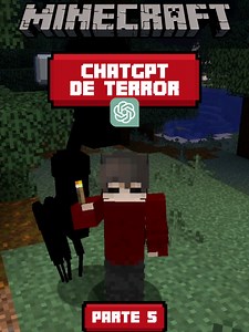 Assista completo no YT 🔗 na Bio! minecraft, mas coloquei ChatGPT de Terror e tentei fazer amizade com o Monstro | Parte 5 #chatgpt #minecraftbedrock #terror #minecraft