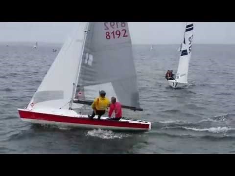 highlights 505 sailboat racing Bellingham Bay DJOD Sept 22 2019 from Flying Circus committee boat sh