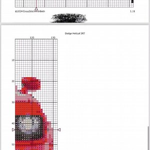 Car Cross Stitch Pattern, Dodge Hellcat SRT - Etsy