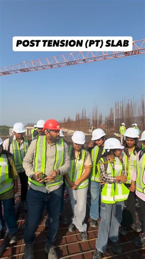 Apaha - Civil Engineering Training Institute on Instagram: "🌈 POST TENSION (PT) SLAB – Instagram Caption 🔹 What is a PT Slab? A PT (Post-Tensioned) slab is a concrete slab where high-strength steel tendons are stressed after concrete gains strength, creating compression that controls cracks and deflection. 🔹 Key Components • Tendons / Strands • Duct / Sheathing • Anchor head & wedges • Mono jack / Multi jack • Power pack & pressure gauge 🔹 How It Works • Tendons placed as per profile • Concr