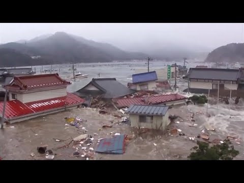 2011 Japan Tsunami - Ogatsu Town. (Full Footage)