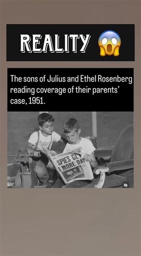 The Rosenberg Children Seeing Their Parents Fate in Newspaper😳 #History #Shorts #ViralShorts #Facts