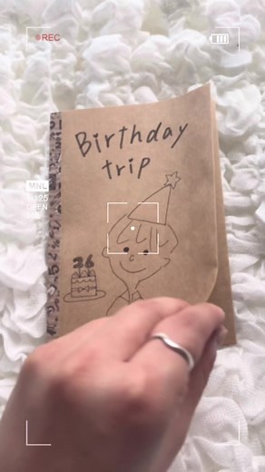 簡易的だけど彼の誕生日旅行のしおり作ってみた！#カップル #カップル動画 #カップの日常 #旅のしおり #旅のしおり手作り #しおり #誕生日旅行