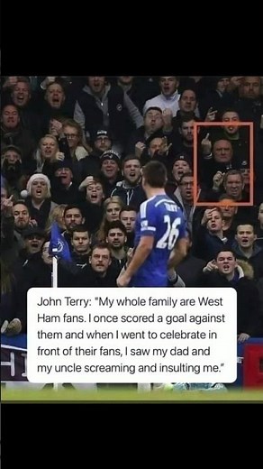 John Terry talking about his dad and uncle shouting abuse at him in the crowd #shorts #premierleague