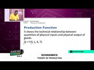 Economics Shs-2 Theory of Production 04-03-2022