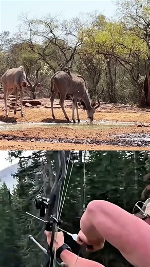 Two Trophy Kudu... One Perfect Bow Shot! 🏹🔥 #shorts