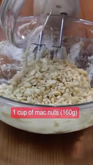 Homemade macadamia nut cookies