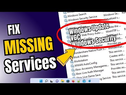 How to Restore ANY Missing or Deleted SERVICES in Windows 10/11