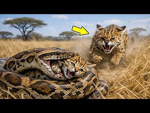 A Baby Serval Kitten Was Attacked by a Giant Python — What the Mother Cat Did Next Shocked Everyone