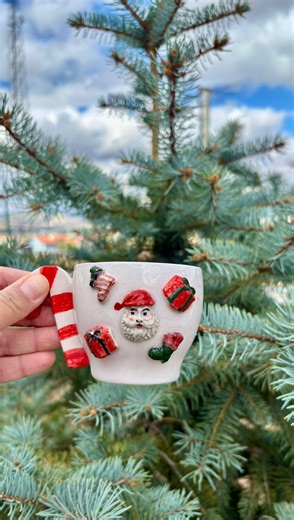 Santa Claus Themed Ceramic Mug, Handmade Christmas Coffee Cup, Holiday Mug, Festive Gift for Lovers - Etsy
